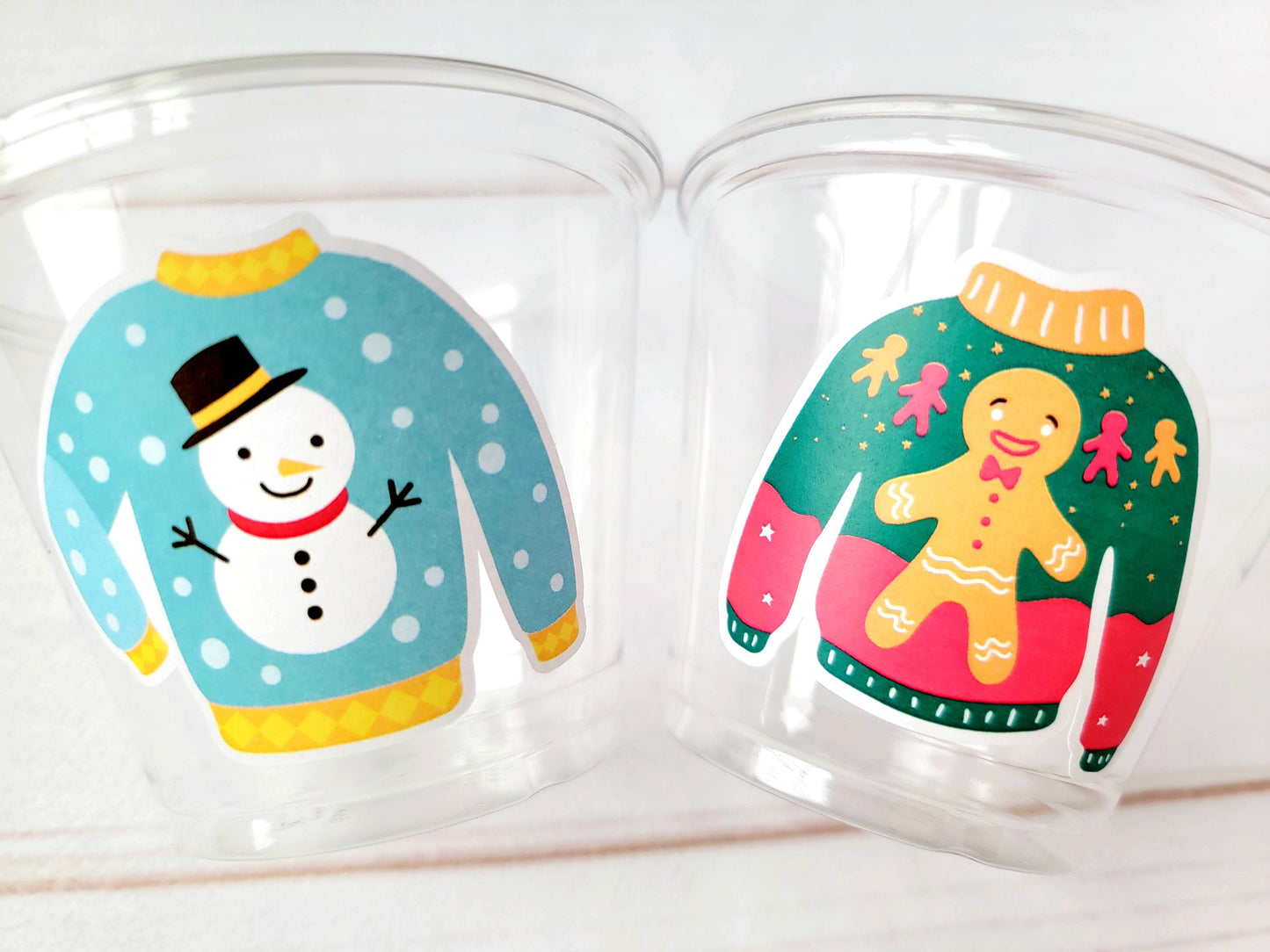 CHRISTMAS PARTY CUPS - Ugly Sweater Christmas Cups Christmas Decorations Christmas Party Supplies Christmas Party Favors Christmas Gifts