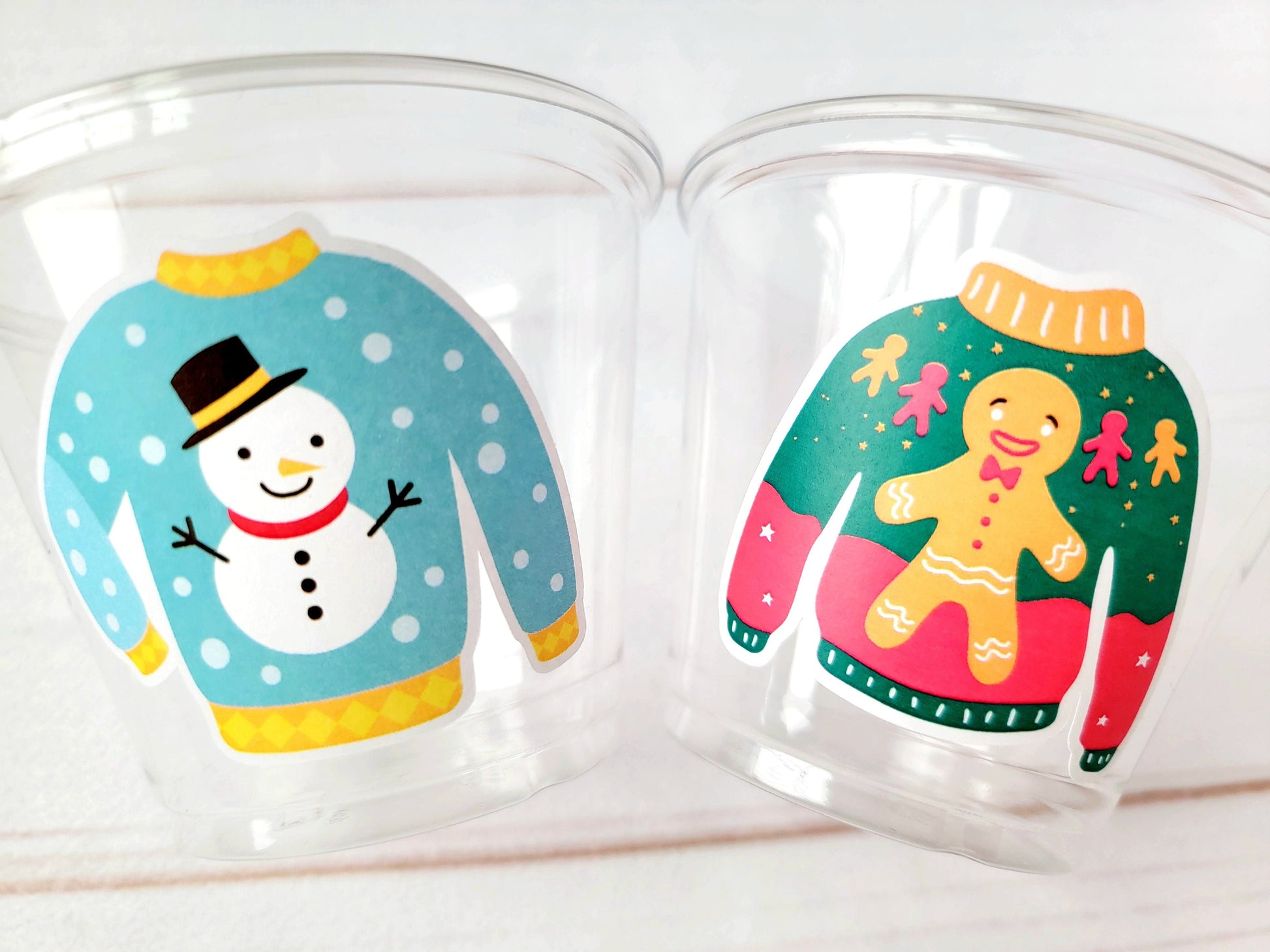 CHRISTMAS PARTY CUPS - Ugly Sweater Christmas Cups Christmas Decorations Christmas Party Supplies Christmas Party Favors Christmas Gifts