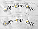 DAISY CUPS -Daisy 1st Birthday Cups First Birthday Cups Daisy Birthday Party Cups Daisy Baby Shower Cups Daisy Party Favors Daisy Flower Cup