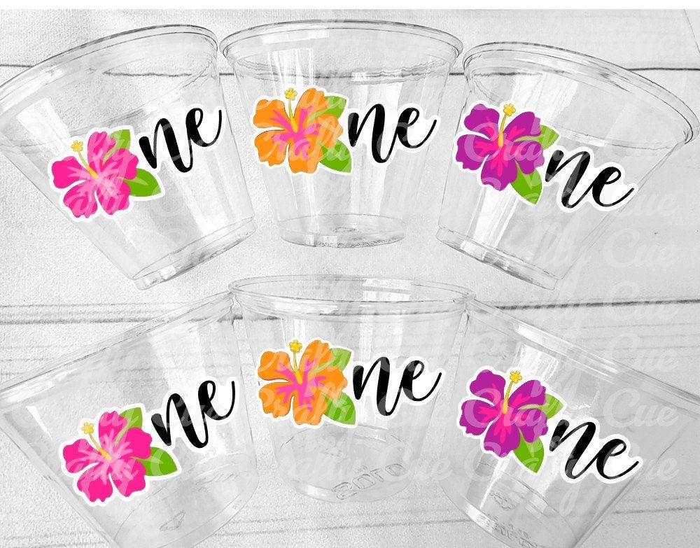 LUAU PARTY CUPS - Luau 1st Birthday Party Cups Luau Party Decoration Luau Luau 1st Party Tropical Party Decorations Party Hibiscus Party Cup