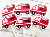 Firetruck Cupcake Toppers, Firetruck With Ladder 62319406P