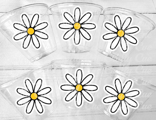 DAISY PARTY CUPS - Daisy Cups 70S Party cups 70s Birthday Cups 70's Party Cups 70's Decorations 70's Birthday Party 70's Decorations