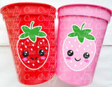 STRAWBERRY PARTY CUPS - Strawberry Birthday Cups Strawberry Cups First Birthday Strawberry Party Decorations Strawberry Baby Shower