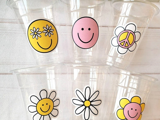 70'S PARTY CUPS - 70's Birthday Cups 70's Party Cups 70's Decorations 70's Birthday Party 70's Birthday Party Decorations Hippie Party Decor