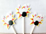 Bowling Cupcake Toppers, Bowling Strike Cupcake Toppers
