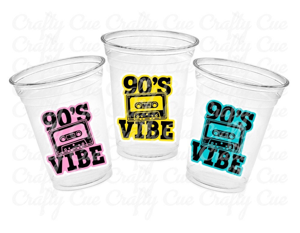 I Love the 90'S PARTY CUPS - 90's Birthday Cups 90's Party Cups 90's Decorations 90's Birthday Party 90's Birthday Party Decorations 90s