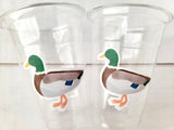 DUCK PARTY CUPS - Duck Birthday Duck Party Duck Baby Shower Duck Party Cups Duck Decorations Duck Cups Ducky Party Cups Mallard Duck Cups