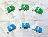 GARBAGE TRUCK PARTY Cups - Garbage Truck Treat Cups Garbage Truck Party Favors Garbage Truck Birthday Favors Trash Garbage Birthday