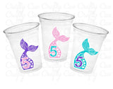 MERMAID PARTY CUPS - Mermaid Birthday Cups Mermaid Party Cups Mermaid Party Decorations Mermaid Party Favors Mermaid Mermaid Party Decor