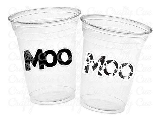 COW MOO PARTY Cups Cow Cups Cow Birthday Cups Farm Animal Cups Cow Party Favors Farm Cow Baby Shower Cow First Birthday Cow Party Decoration