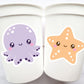 UNDER THE SEA Party Cups Reusable Under the Sea Birthday Under the Sea Party Octopus Cups Starfish Cups Ocean Birthday Ocean Baby Shower