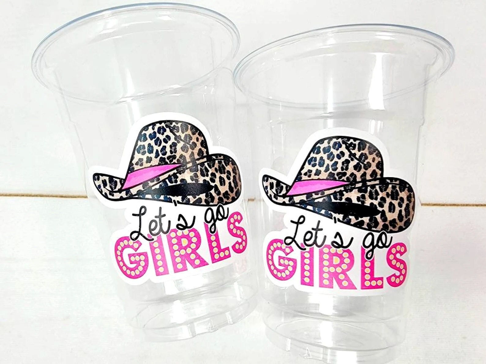 COWGIRL PARTY CUPS - Cowgirl Cups Cowgirl Party Decorations Cowgirl Bachelorette Party Cowgirl Hat Birthday Rodeo Party Cups Let's Go Girls