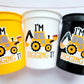 CONSTRUCTION PARTY CUPS - Construction Truck Cups Construction Truck Cups Construction Birthday Construction Party Construction Decorations