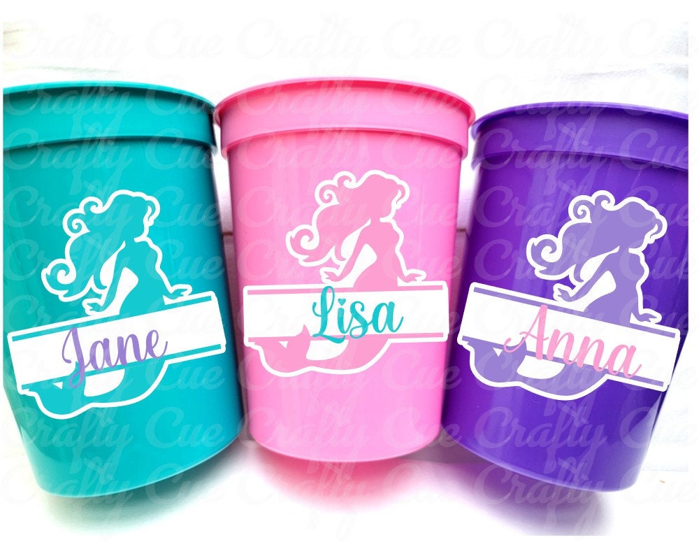 MERMAID PARTY CUPS - Mermaid Birthday Cups Mermaid Party Cups Mermaid Party Decorations Mermaid Party Favors Mermaid Mermaid Party Decor
