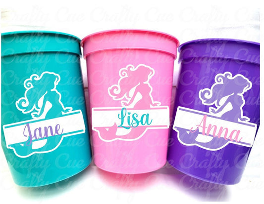 MERMAID PARTY CUPS - Mermaid Birthday Cups Mermaid Party Cups Mermaid Party Decorations Mermaid Party Favors Mermaid Mermaid Party Decor