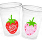 STRAWBERRY PARTY CUPS - Strawberry Birthday Cups Strawberry Cups First Birthday Strawberry Party Decorations Strawberry Baby Shower