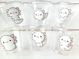 AXOLOTL PARTY CUPS - Axolotl Cups Axolotl Birthday Party Axolotl Party Cups Axolotl Baby Shower Axolotl Party Favors Axolotl Favors Axolotl