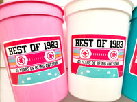 40th PARTY CUPS - Best of 1983 40th Birthday Party 40th Birthday Favors 40th Party Cups 40th Party Decorations 1983 Birthday 80's Party Cups