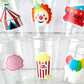 CIRCUS PARTY CUPS - Circus Birthday Cups Circus Party Favors Circus Party Cups Circus Baby Shower Circus Birthday Circus Party Decorations