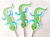 Lizard Cupcake Toppers, Reptile Cupcake Toppers, Lizard Party, Lizard Birthday Party, Lizard Cake Toppers, Lizard Decorations, Reptile Party