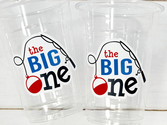 FISHING PARTY CUPS - Fishing Birthday Fishing First Birthday Party Gone Fishing Party The Big One Fishing Bobber Decorations Fish Bait Cups