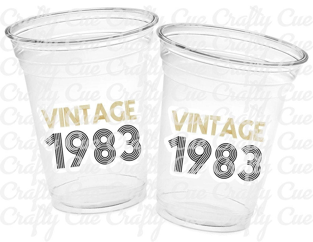 40th PARTY CUPS - Vintage 1983 40th Birthday Party 40th Birthday Favors 40th Party Cups 40th Party Decorations 1983 Birthday Party Cups