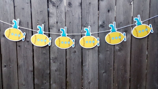 Submarine Banner, Submarine Garland, Submarine Decorations, Submarine Party, Submarine