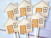 House Warming Cupcake Toppers, House Cupcake Toppers, Housewarming Cupcake Toppers