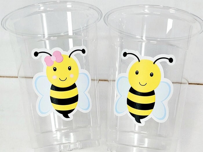 BUMBLE BEE PARTY Cups - Bumble Bee Cups Bumble Bee Baby Shower Bumble Bee Birthday Bumble Bee Decorations Bumble Bee Party Supplies