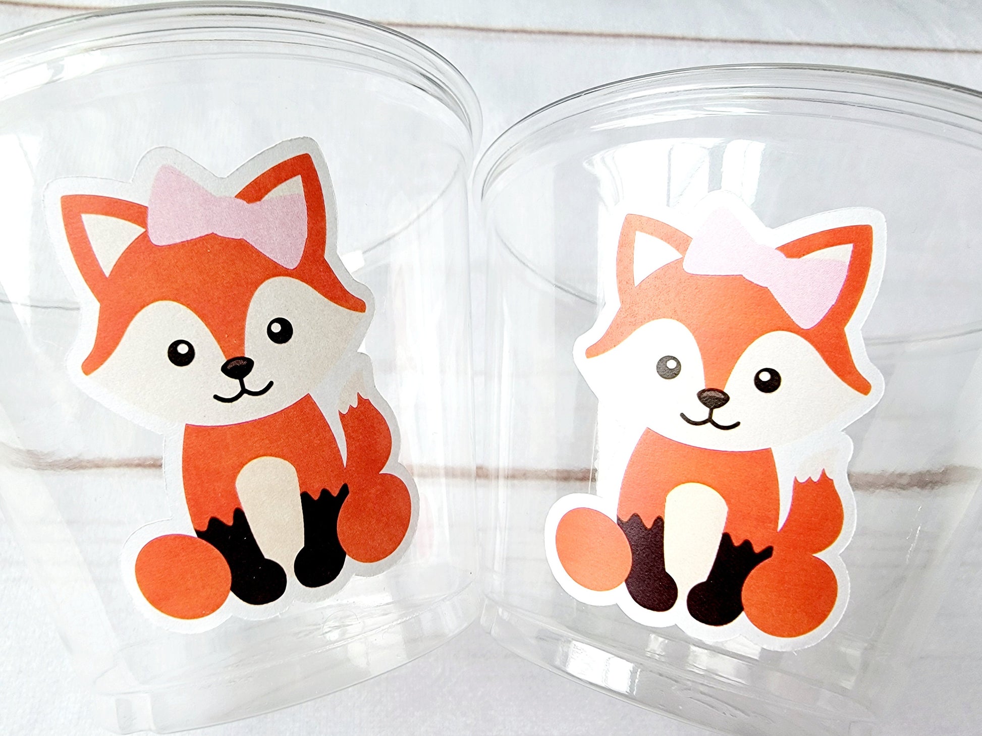 FOX PARTY CUPS - Fox Treat Cups Fox Favors Fox Decorations Woodland Birthday Woodland Baby Shower Woodland Birthday Party Fox Baby Shower
