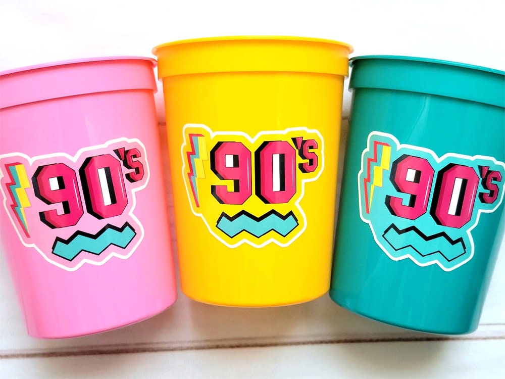 I Love the 90'S PARTY CUPS - 90s Birthday Cups 90s Party Cups 90's Decorations 90's Birthday Party 90's Birthday Party Decorations 90s