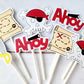 Pirate Party Cupcake Toppers Pirate Party Decorations Pirate Birthday Party Pirate Baby Shower Pirate Cake Toppers