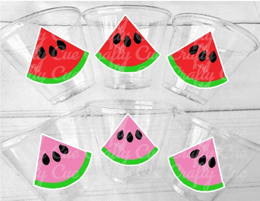 WATERMELON PARTY CUPS - Watermelon Party Favors Watermelon Treat Cups Watermelon Birthday One in a Melon First Birthday 1st Birthday