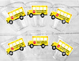 School Bus Party Cups - School Cups School Bus Birthday School Bus Party School Bus Favors Teachers Gift Gift for Teacher Back To School
