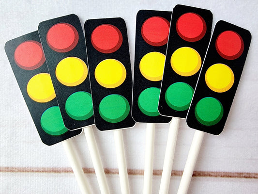 Traffic Light Cupcake Toppers