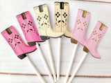 Cowgirl Boot Cupcake Toppers, Cowgirl Boot Party Decorations, Cowgirl Birthday Party