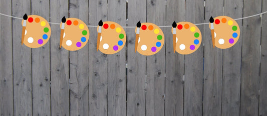 Paint Party Banner, Art Party Banner, Art Party Garland, Paint Splatter Banner, Paint Splatter Garland, Paint Party Garland, Paint Palette