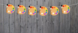 Paint Party Banner, Art Party Banner, Art Party Garland, Paint Splatter Banner, Paint Splatter Garland, Paint Party Garland, Paint Palette