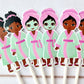 Spa Birthday Cupcake Toppers - Spa Party Cupcake Toppers - Spa Cupcake Toppers (83120208A))