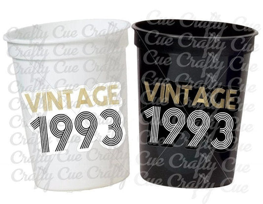 30th PARTY CUPS - Vintage 1993 Cups Best of 1993 30th Birthday Party 30th Birthday Favors 30th Party 30th Party Decorations 1993 Birthday
