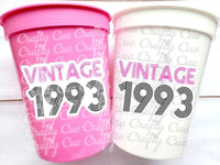 30th PARTY CUPS - Vintage 1993 Cups Best of 1993 30th Birthday Party 30th Birthday Favors 30th Party 30th Party Decorations 1993 Birthday