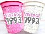 30th PARTY CUPS - Vintage 1993 Cups Best of 1993 30th Birthday Party 30th Birthday Favors 30th Party 30th Party Decorations 1993 Birthday