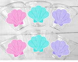 MERMAID PARTY CUPS - Mermaid Birthday Cups Mermaid Party Cups Mermaid Party Decorations Mermaid Party Favors Mermaid Seashell Cups