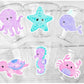 UNDER THE SEA Party Cups - Pink Under the Sea Birthday Under the Sea Party Crab Cups Octopus Cups Whale Cups, Ocean Birthday Ocean Party Sea