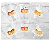 Pancake Party Cups, Pancake Treat Cups, Pancake Birthday, Pancake Party, Pancake Party Favors, Pancakes and Pajamas