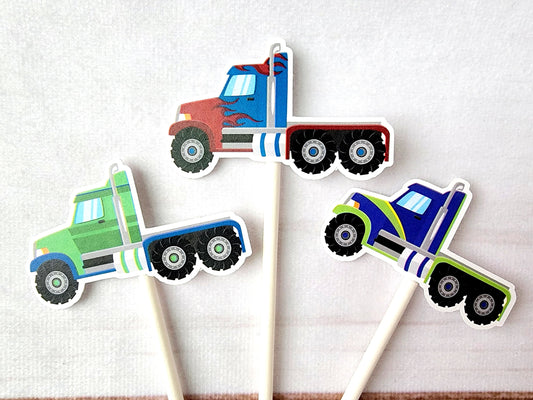 Semi Truck Cupcake Toppers (CUTO - 422171233P)