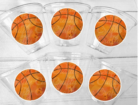 BASKETBALL PARTY CUPS - Basketball Cups Basketball Party Cups Basketball Birthday Cups Basketball Party Cups Sports Party Cups Favors