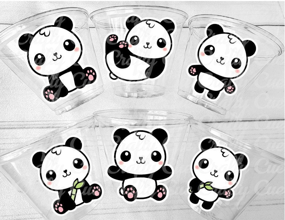 PANDA BEAR Party Cups Panda Treat Cups Panda Favor Panda Decoration Panda Birthday Panda Baby Shower Panda Birthday Party Panda Favor
