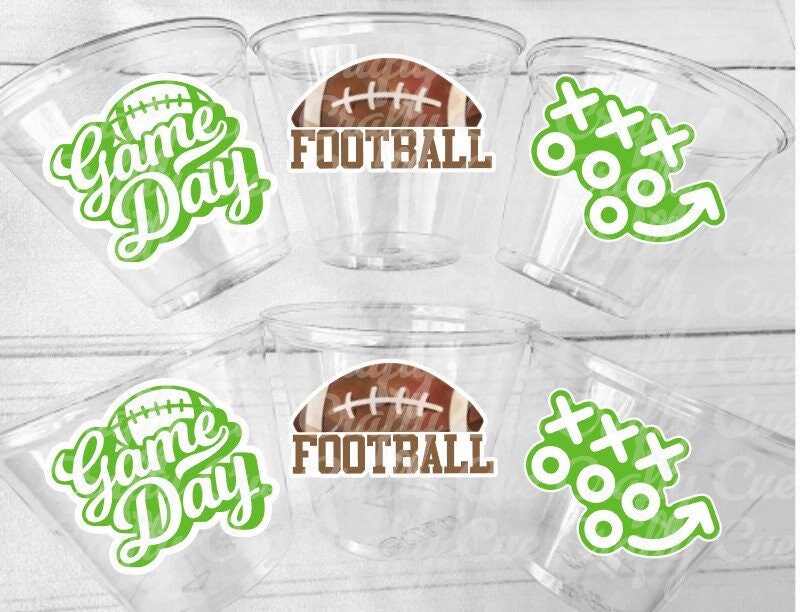 FOOTBALL PARTY CUPS - Football Cups Football Party Cups Football Birthday Cups Football Party Cups Sports Party Cups Football Party Favors