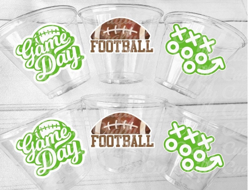 FOOTBALL PARTY CUPS - Football Cups Football Party Cups Football Birthday Cups Football Party Cups Sports Party Cups Football Party Favors